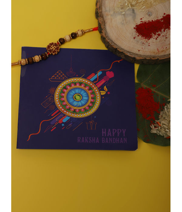 YouBella Rakhi and Greeting Card Combo for Brother, Rakhi Gift for Brother/Bhaiyya/Bhai